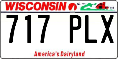 WI license plate 717PLX