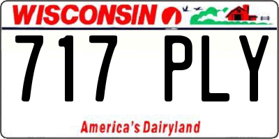 WI license plate 717PLY