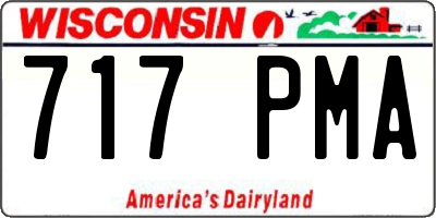 WI license plate 717PMA