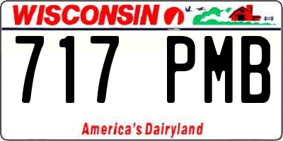 WI license plate 717PMB