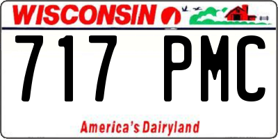 WI license plate 717PMC