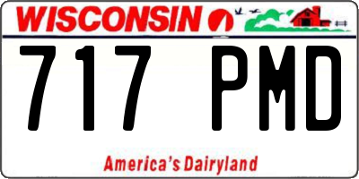 WI license plate 717PMD