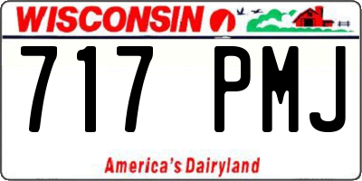 WI license plate 717PMJ