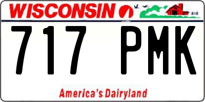 WI license plate 717PMK