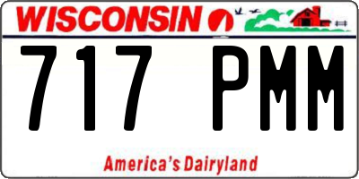 WI license plate 717PMM