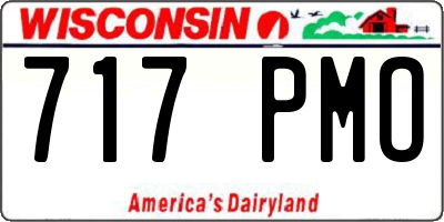 WI license plate 717PMO