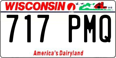 WI license plate 717PMQ
