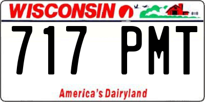 WI license plate 717PMT