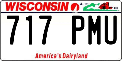 WI license plate 717PMU
