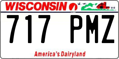 WI license plate 717PMZ
