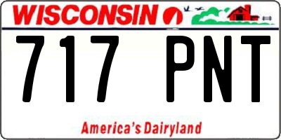 WI license plate 717PNT