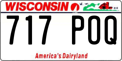 WI license plate 717POQ