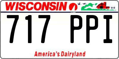 WI license plate 717PPI