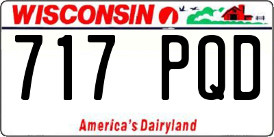 WI license plate 717PQD
