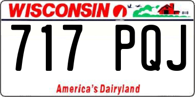 WI license plate 717PQJ