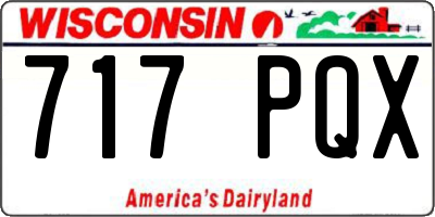 WI license plate 717PQX