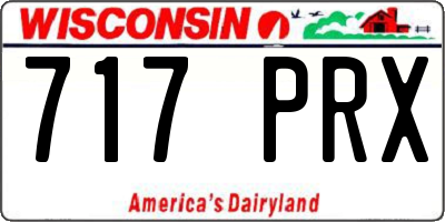 WI license plate 717PRX