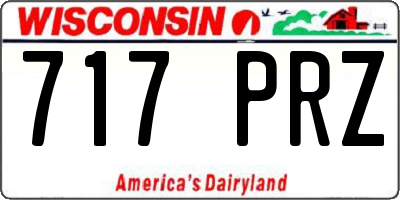 WI license plate 717PRZ