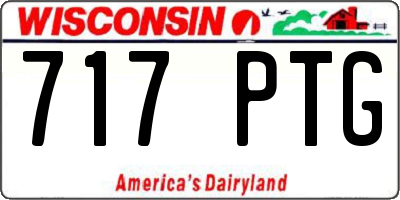 WI license plate 717PTG