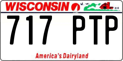 WI license plate 717PTP