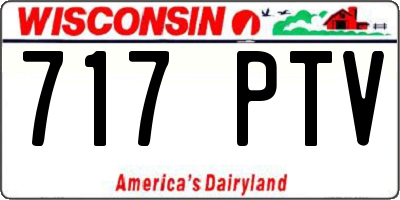 WI license plate 717PTV