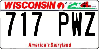 WI license plate 717PWZ