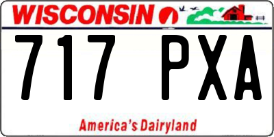 WI license plate 717PXA