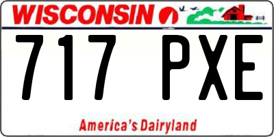 WI license plate 717PXE