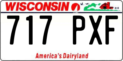 WI license plate 717PXF