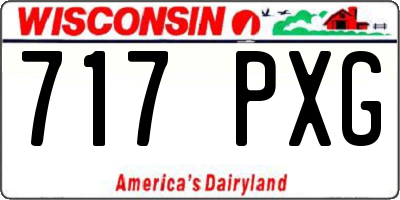 WI license plate 717PXG