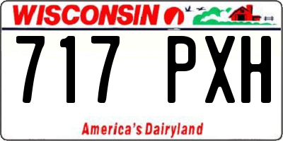 WI license plate 717PXH