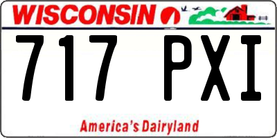 WI license plate 717PXI