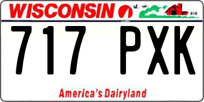 WI license plate 717PXK