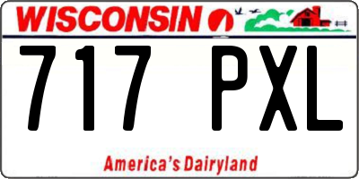 WI license plate 717PXL