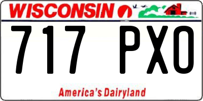 WI license plate 717PXO