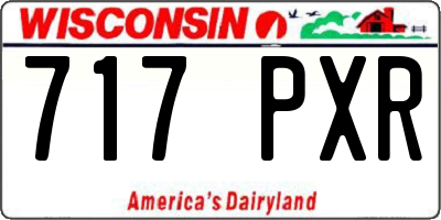 WI license plate 717PXR