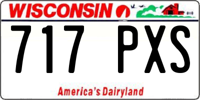 WI license plate 717PXS