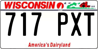 WI license plate 717PXT