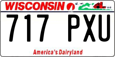 WI license plate 717PXU