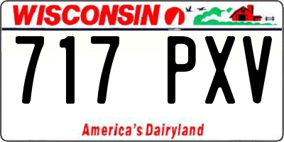 WI license plate 717PXV