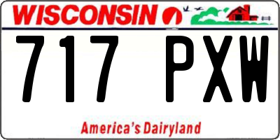 WI license plate 717PXW