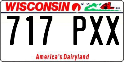 WI license plate 717PXX