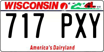 WI license plate 717PXY