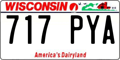 WI license plate 717PYA