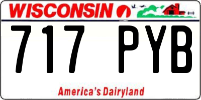 WI license plate 717PYB
