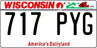 WI license plate 717PYG