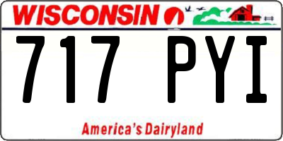 WI license plate 717PYI