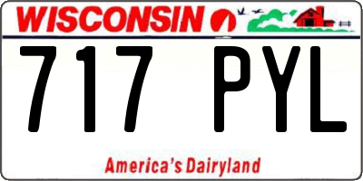 WI license plate 717PYL
