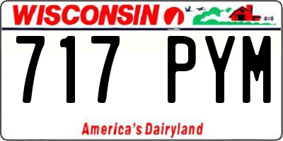 WI license plate 717PYM