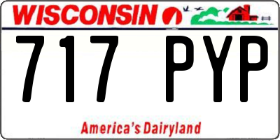 WI license plate 717PYP